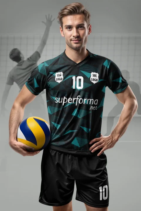 Askeri Kamuflaj Erkek Voleybol Forması